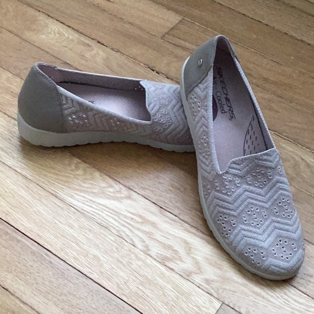 Skechers  Air-Cooled Arch Fit Slip-On Flats, tan